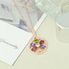 Copper cable chain K Gold Plated Plating Inlay Flower Zircon Pendant Necklace