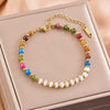 Casual Commute Geometric 304 Stainless Steel natural stone Beaded Chain Beaded Bracelets