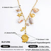 Jewelry Vintage Style Classic Style Sun Star Bow Knot 304 Stainless Steel Plating Multi Charms Necklace